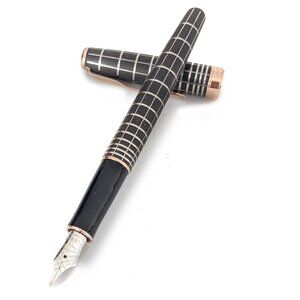 Parker Sonnet Fountain Pen Brown Rubber PGT 18k 750 France Ink 2013 Gold